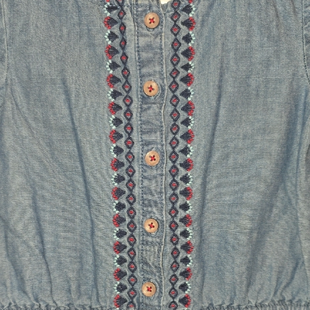 Carter's Blue Denim Bodysuit LOT P - Picture 4 of 9